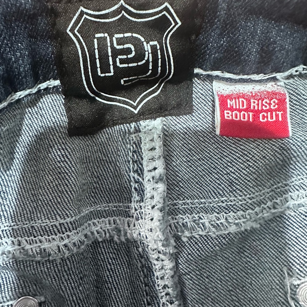 Petrol Mid Rise Boot Cut Jeans